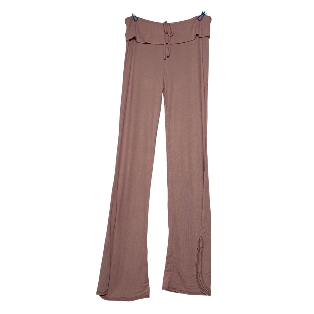 Out From Under Urban Outfitters Pink Waffle Knit Flare Lounge Pants Small